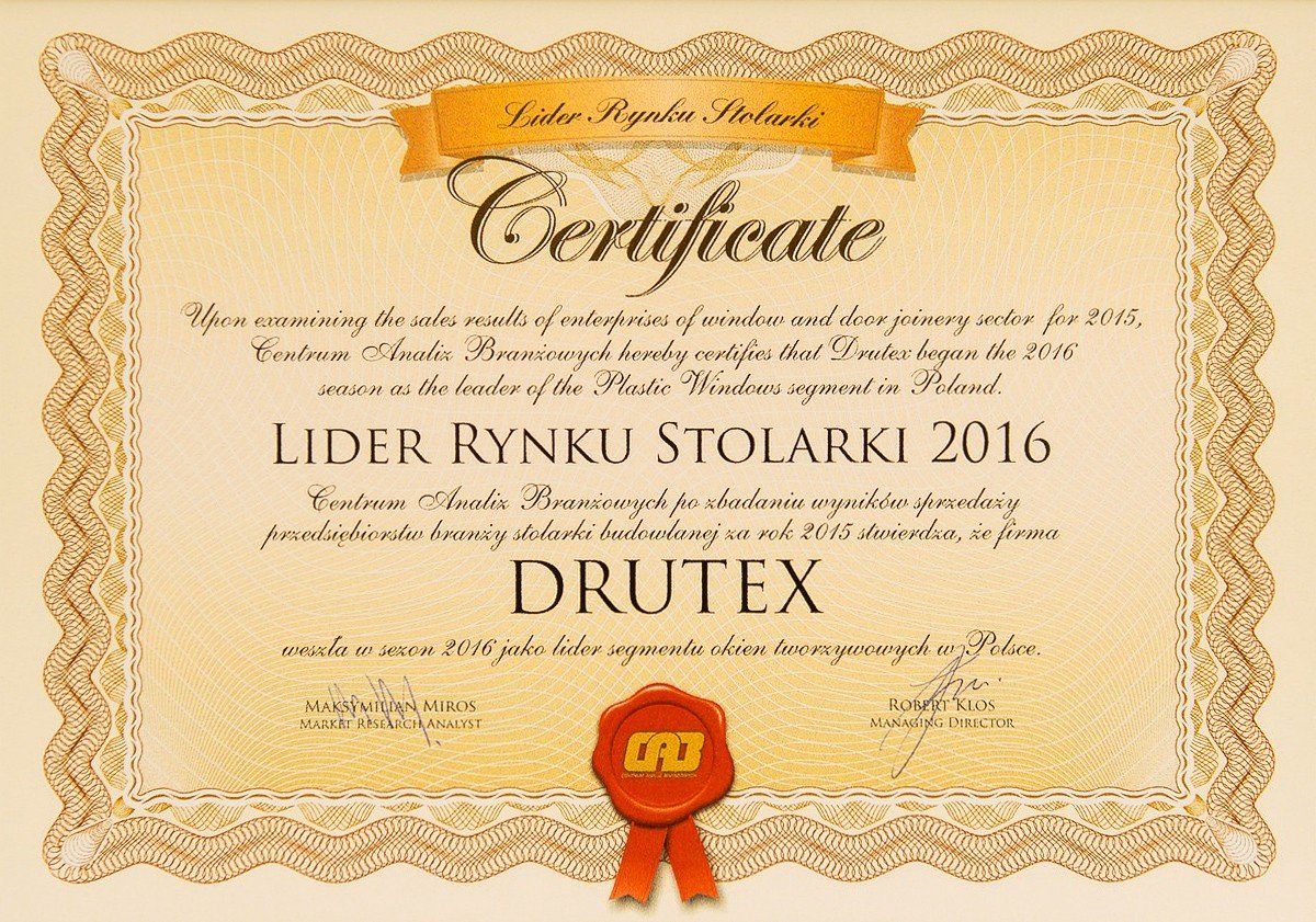 DRUTEX THE LEADER OF THE WOODWORK MARKET IN POLAND!
