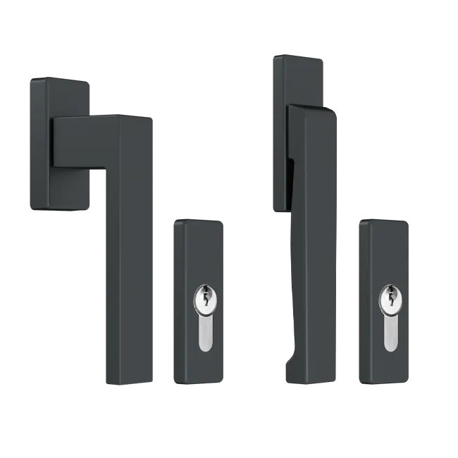 1033 - Balcony door handle - RAL7016