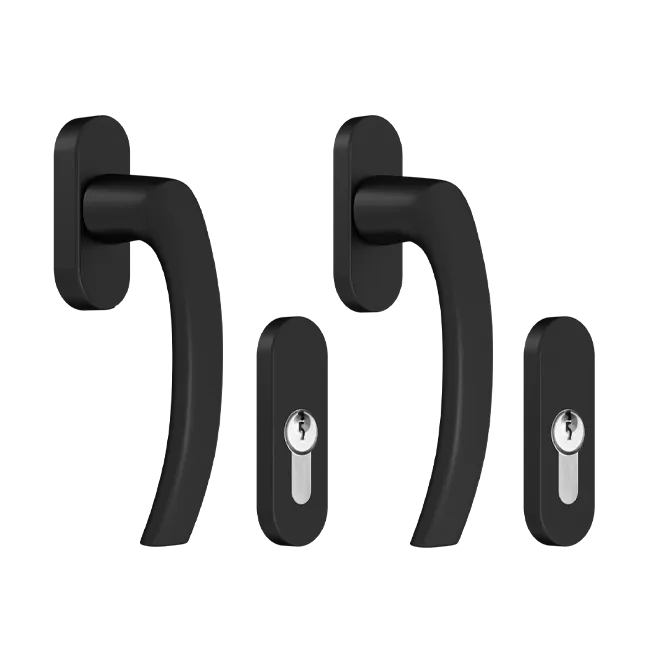 Balcony door handle - RAL9005
