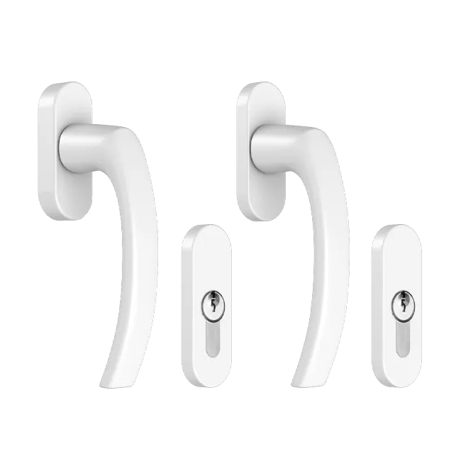 Balcony door handle - RAL9016