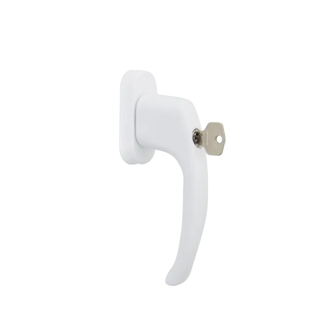 Window handle with a key (white)