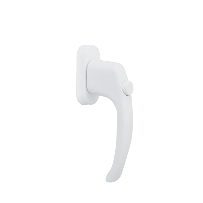 Window handle with a button (white)