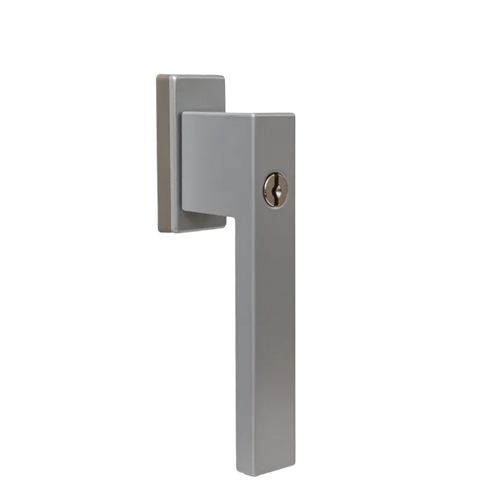 Window handle with a key - DUBLIN (silver)